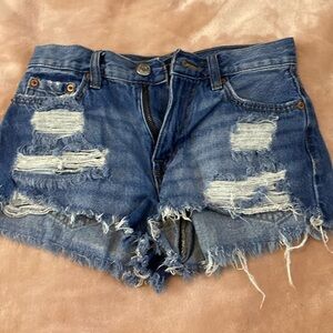 Ripped jeans shorts